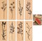 Flower and Plant Shape Wooden Rubber Stamps, 8Pcs Vintage Mounted Stamps 2.6x1x0.8 Inch Decorative Rubber Stamps